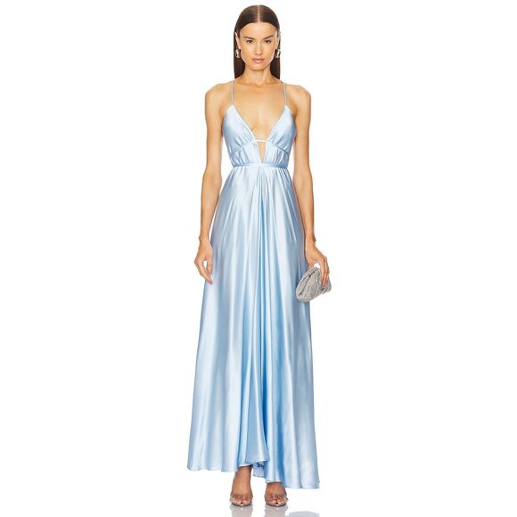 Michael Costello x REVOLVE Willow Gown in Baby Blue Size Small $299 - Picture 1 of 9